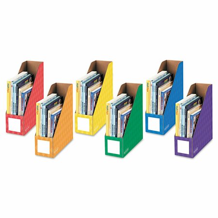 BANKERS BOX Cardboard Magazine File, 4 1/4 x 11 3/8 x 12 7/8, Assorted, PK6 3381901